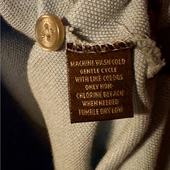 Tasso Elba Polo shirt sz L 3 button pocket light blue - Picture 5 of 5